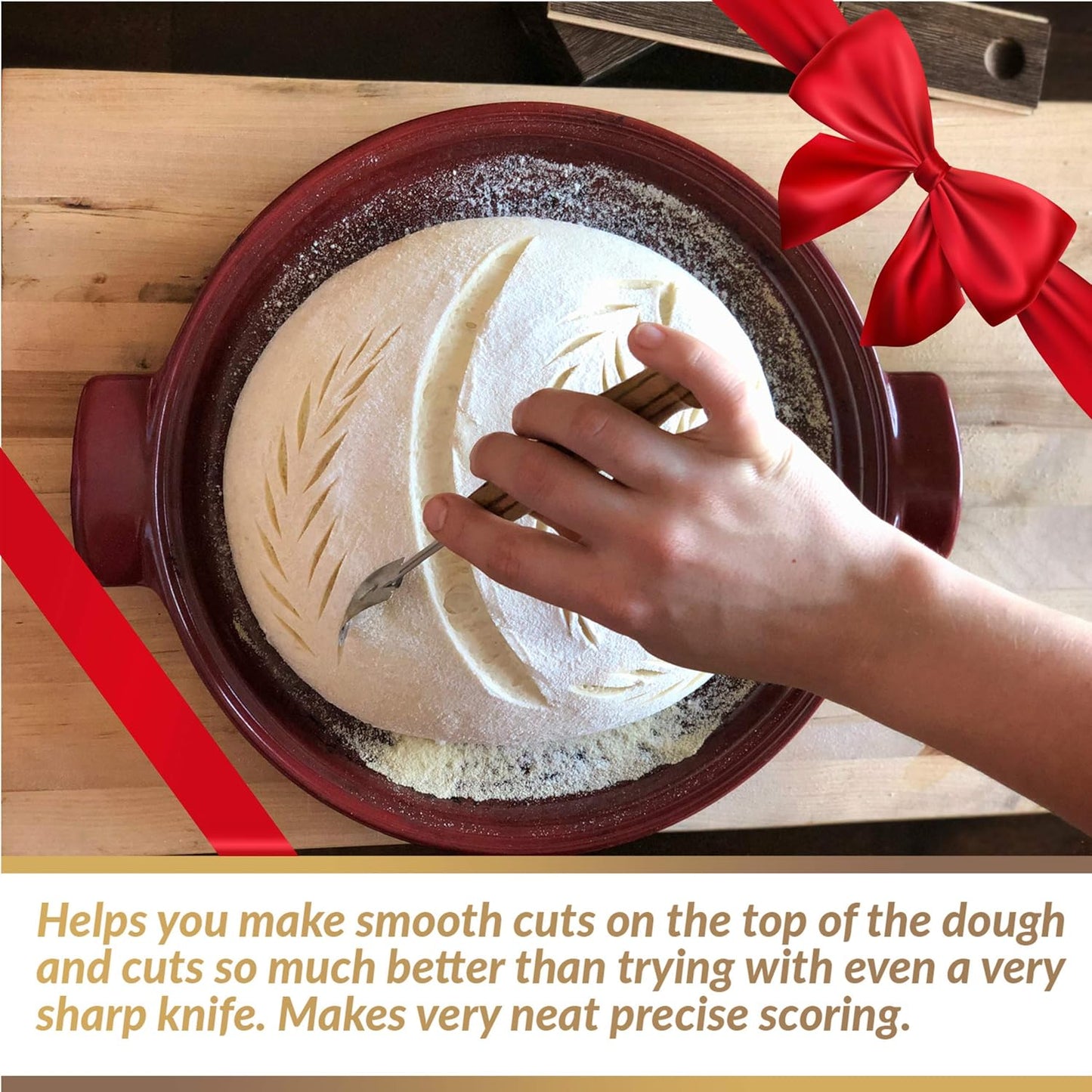 Bread Bosses Bread Bakers Lame Slashing Tool -Dough Making Slasher Tools Baking Sourdough Bread Starter Jar Scoring Knife Razor Cutter Slashing Tool Accessories for Cutting Supplies -Great As A Gift