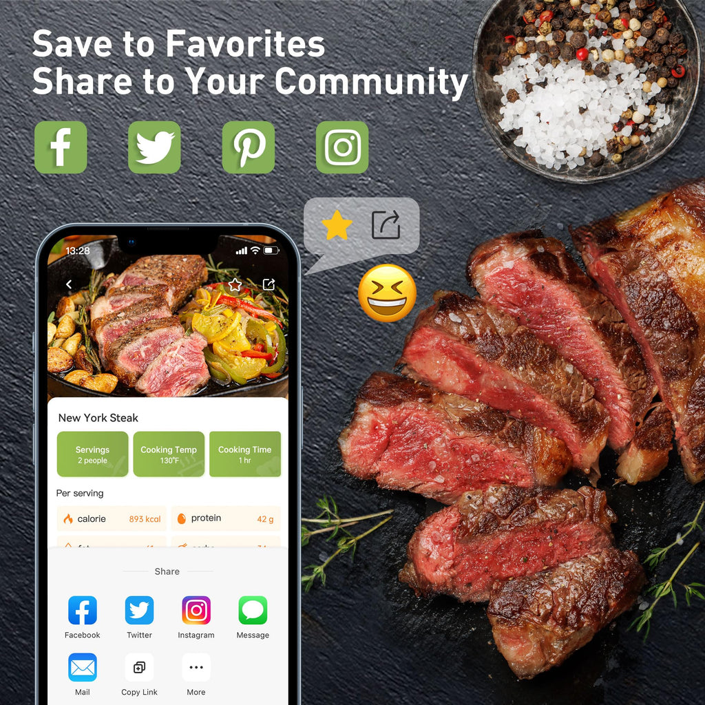 Машина KitchenBoss Sous-Vide Wifi: Ультратиха плита Sous-Vide із занурювальним циркулятором, керування за допомогою додатка, водонепроникна нержавіюча сталь IPX7, професійна прецизійна плита Sous-Vide потужністю 1100 Вт, чорна