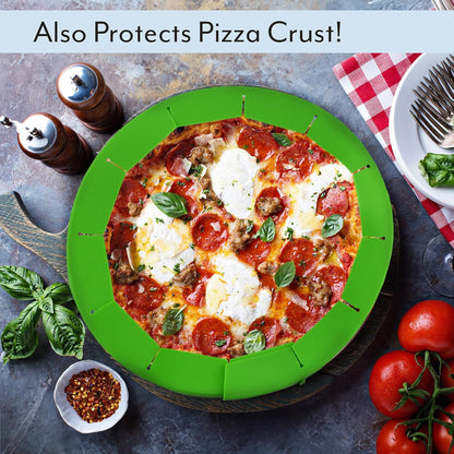 Cornucopia Brands Silicone Pie Crust Shields (2-Pack), Adjustable Pie Protectors, Green