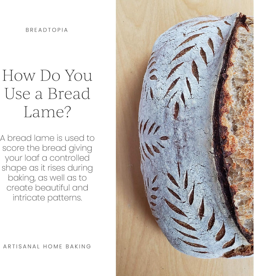 Breadtopia Bread Lame with 5 Blades & Storage Box | Premium Lame Bread Tool | Bread Lame Dough Scoring Tool | Perfect as a Sourdough Scoring Blade | Ideal Gifts for Bakers |