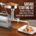 Weston Pro Series Electric Meat Grinder, Commercial Grade, 1120 Watts, 1.5 HP, 14lbs. Per Minute, Stainless Steel (10-2201-W)