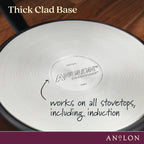 Anolon SmartStack Hard Anodized Nonstick Induction Nesting Cookware/Pots and Pans Set, Dishwasher Safe, 9 Piece - Black