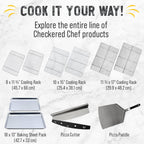 Checkered Chef Cooling Rack for Cooking and Baking - 8” x 11 ¾" Set of 2 Stainless Steel, Oven Safe Grid Wire Cookie Cooling Racks