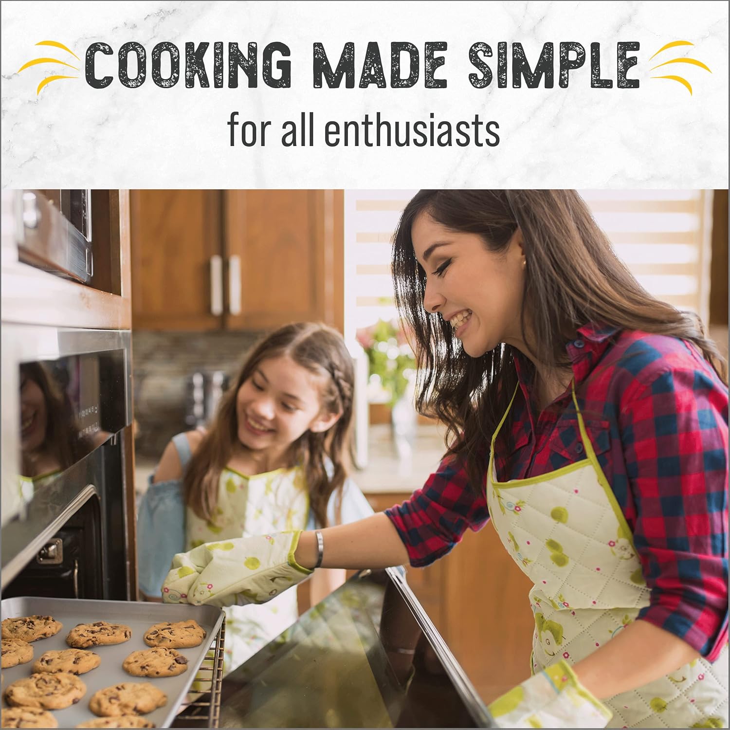Checkered Chef Baking Sheet Pan and Cooling Rack - Half Sheet, 18" x 13" Aluminum Cookie Sheets and Stainless Steel Wire Rack for Baking