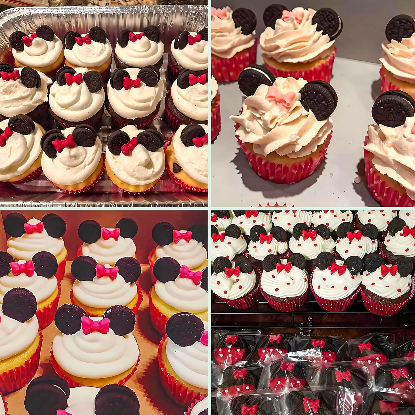 YunKo W0770 8 Mini Bows Silicone Fondant Molds Chocolate Sugar Candy Cake Pop Bow Craft Molds DIY Cake Decorating