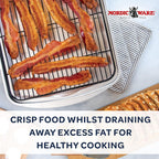 Nordic Ware Oven Crisp Baking Tray 2pc Set Includes Pan and Rack; Natural Aluminum For Air Frying, Crisping, Broiling, Baking