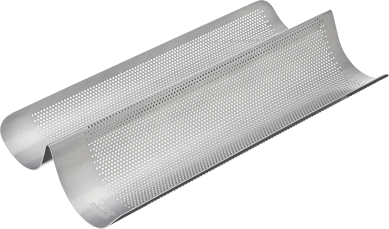 Chicago Metallic Commercial II Non-Stick Perforated French Bread Pan, Perfect for creating a crisp, golden-brown crust,