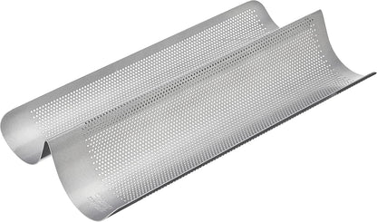 Chicago Metallic Commercial II Non-Stick Perforated French Bread Pan, Perfect for creating a crisp, golden-brown crust,