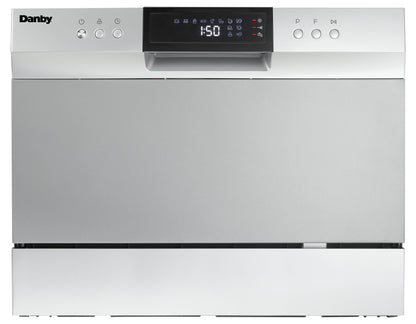 Danby DDW631SDB Countertop Dishwasher with 6 place Settings and Silverware Basket, LED Display, Energy Star