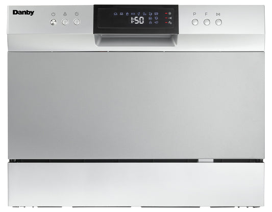 Danby DDW631SDB Countertop Dishwasher with 6 place Settings and Silverware Basket, LED Display, Energy Star