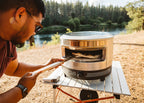 Піч для піци Solo Stove Pi Prime Outdoor - Газова піч для піци на пропані - Портативна піч для піци з поверхнею для приготування з кордієритового каменю - Напівкупольна конструкція - Широкий отвір - Нержавіюча сталь