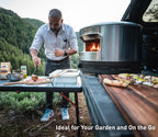 Піч для піци Solo Stove Pi Prime Outdoor - Газова піч для піци на пропані - Портативна піч для піци з поверхнею для приготування з кордієритового каменю - Напівкупольна конструкція - Широкий отвір - Нержавіюча сталь