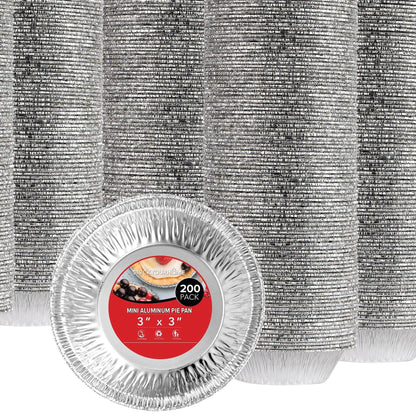 Stock Your Home 6 Inch Aluminum Foil Pie Pans (50 Count) – Disposable & Recyclable Mini Tins for Bakeries, Cafes, Restaurants – Durable Pans for Baking, Fruit Tarts, and Quiche