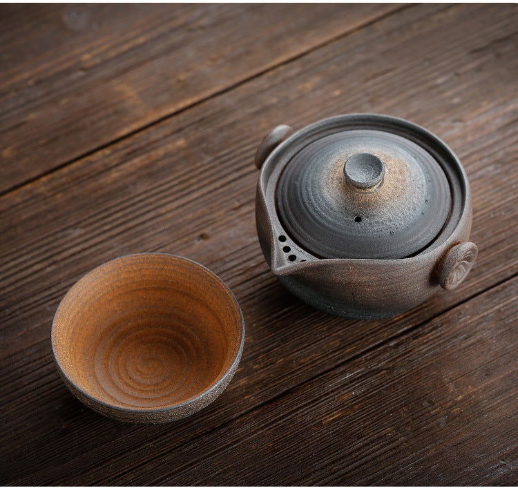 A Cup And A Pot Japanese Stoneware Outdoor Portable Travel Tea Set - Walfos® Kitchenware