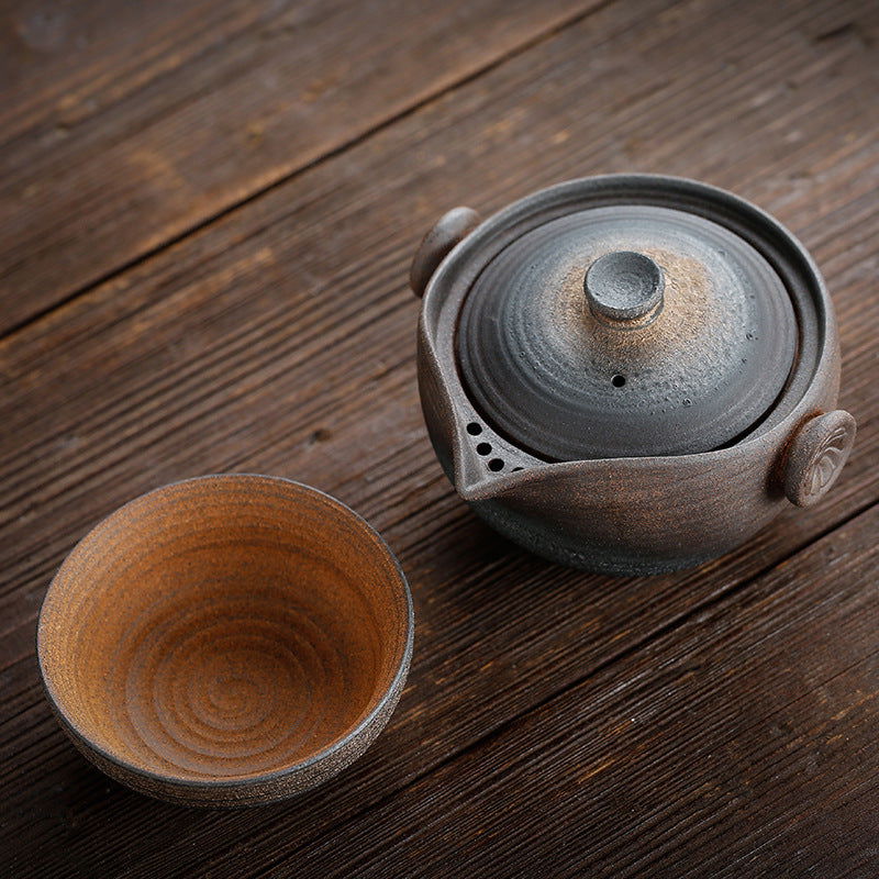 A Cup And A Pot Japanese Stoneware Outdoor Portable Travel Tea Set - Walfos® Kitchenware