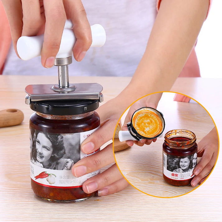 Adjustable Multi-Function Bottle Cap Opener Stainless Steel Lids Off Jar Opener Labor-Saving Screw Can Opener For Kitchen Gadget - Walfos® Kitchenware