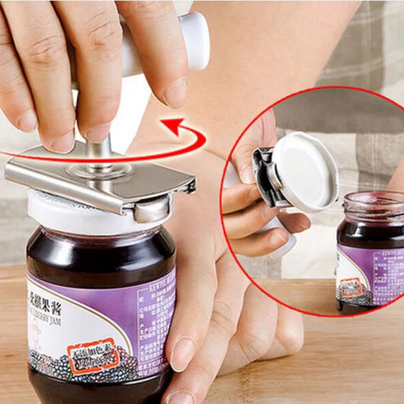 Adjustable Multi-Function Bottle Cap Opener Stainless Steel Lids Off Jar Opener Labor-Saving Screw Can Opener For Kitchen Gadget - Walfos® Kitchenware