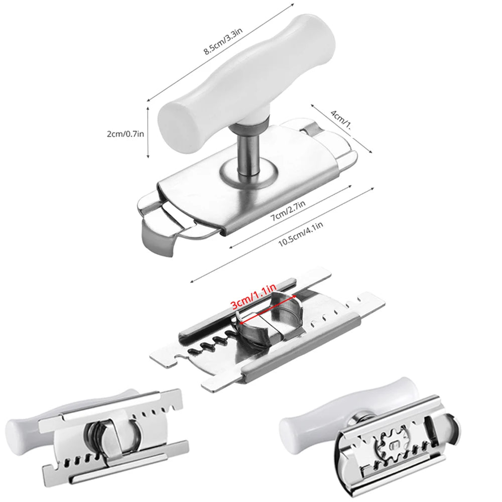 Adjustable Multi-Function Bottle Cap Opener Stainless Steel Lids Off Jar Opener Labor-Saving Screw Can Opener For Kitchen Gadget - Walfos® Kitchenware