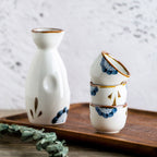 Antique Ceramic Wine Dispenser Cup Sake Kettle Set - Walfos® Kitchenware