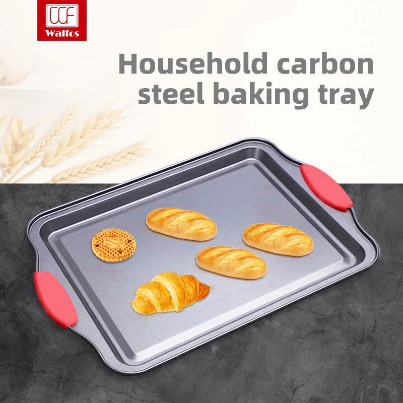 Baking Bread Cake Baking Tray Household Steak Double-sided Kitchen Non Stick Barbecue Oven Square Carbon Steel Mold Baking Tool - Walfos® Kitchenware