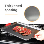 Baking Bread Cake Baking Tray Household Steak Double-sided Kitchen Non Stick Barbecue Oven Square Carbon Steel Mold Baking Tool - Walfos® Kitchenware