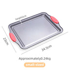 Baking Bread Cake Baking Tray Household Steak Double-sided Kitchen Non Stick Barbecue Oven Square Carbon Steel Mold Baking Tool - Walfos® Kitchenware