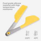 Baking silicone scraper high temperature cake cream spatula large stir fry shovel household scraping stirring baking tool - Walfos® Kitchenware