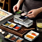 Barbecue Three-grid Sauce Dish Japanese Seasoning Dish - Walfos® Kitchenware