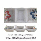 Barbecue Three-grid Sauce Dish Japanese Seasoning Dish - Walfos® Kitchenware