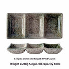 Barbecue Three-grid Sauce Dish Japanese Seasoning Dish - Walfos® Kitchenware