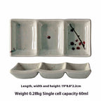 Barbecue Three-grid Sauce Dish Japanese Seasoning Dish - Walfos® Kitchenware