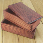Bento Box Solid Wood Sushi Box Rectangular Double Layer Tableware - Walfos® Kitchenware