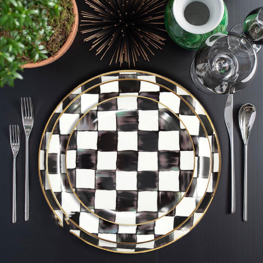 Black And White Checkerboard Bone China Tableware - Walfos® Kitchenware