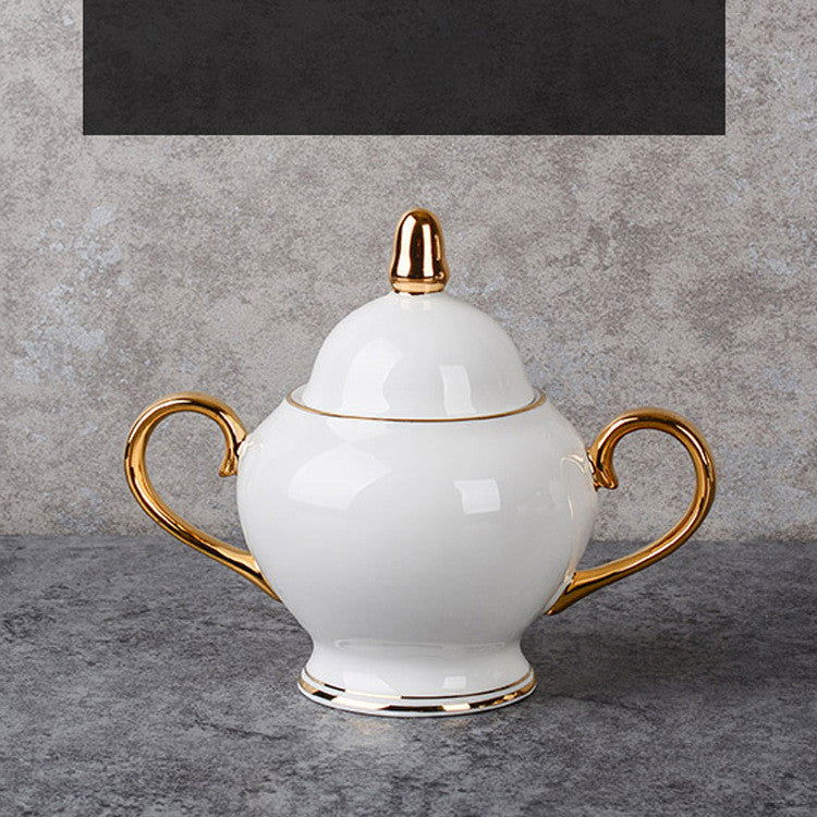 Bone China Gold-painted Coffee Cup And Saucer Afternoon Tea Tea Set - Walfos® Kitchenware