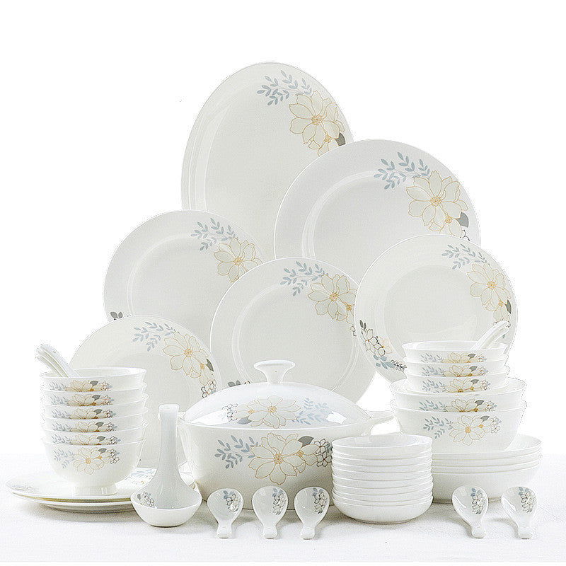 Bone China Tableware Set Bowl And Plate European Style Bowl And Dish Set - Walfos® Kitchenware