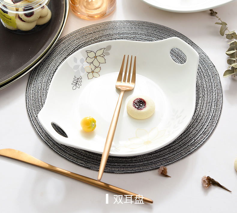 Bone China Tableware Set Bowl And Plate European Style Bowl And Dish Set - Walfos® Kitchenware