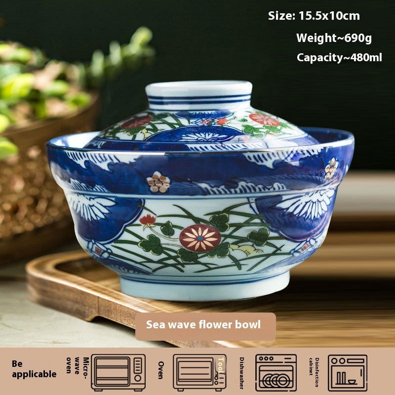 Bowl With Lid 6-inch Japanese Miso Soup Bowl Cover - Walfos® Kitchenware