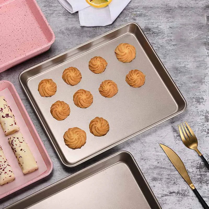 Bread Cake Baking Tray Mold For Home Use Non Stick Oven For Baking Steak Chicken Wings Rectangular Pizza Baguette Baking Tools - Walfos® Kitchenware