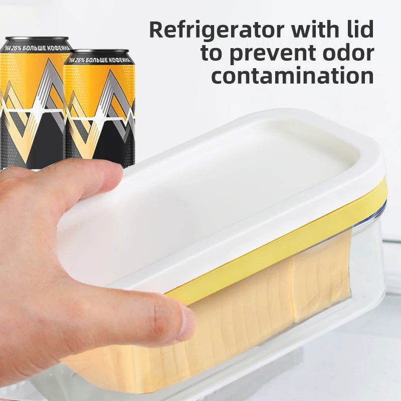 Butter storage box food grade butter cutting and packaging storage box cheese cutting refrigerator sealed and fresh-keeping box - Walfos® Kitchenware