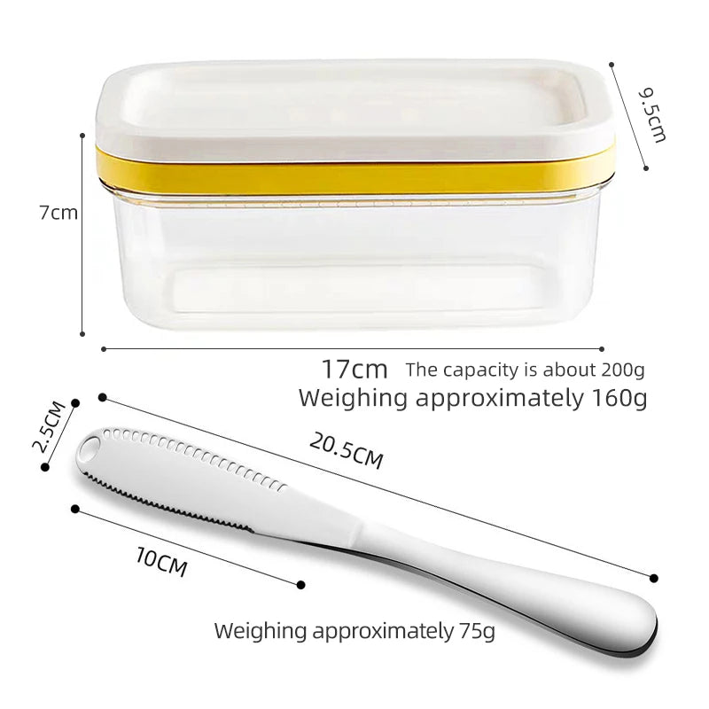 Butter storage box food grade butter cutting and packaging storage box cheese cutting refrigerator sealed and fresh-keeping box - Walfos® Kitchenware