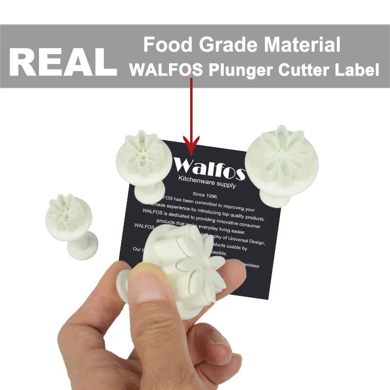 Cake Baking Cookie Mold Fondant Cake Tools 4Pcs Daisy Cake Biscuit Sugarcraft Cookies Plungers Paste Cutter Tools 01062 - Walfos® Kitchenware