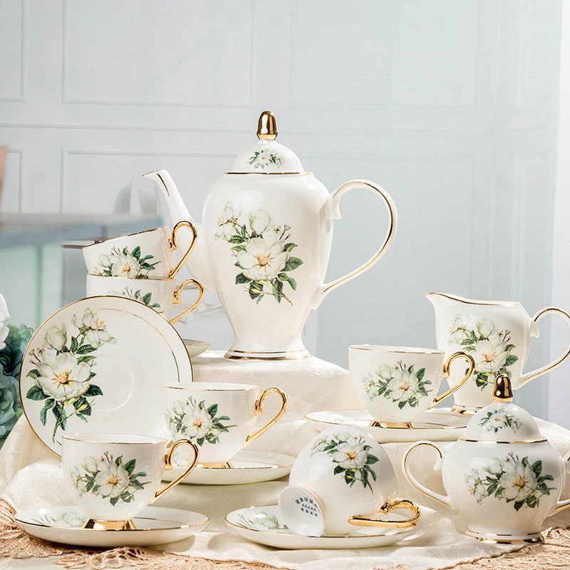 Ceramic Bone China Tea Cup Plate Phnom Penh Gold Coffee Cup - Walfos® Kitchenware