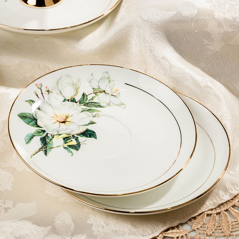 Ceramic Bone China Tea Cup Plate Phnom Penh Gold Coffee Cup - Walfos® Kitchenware