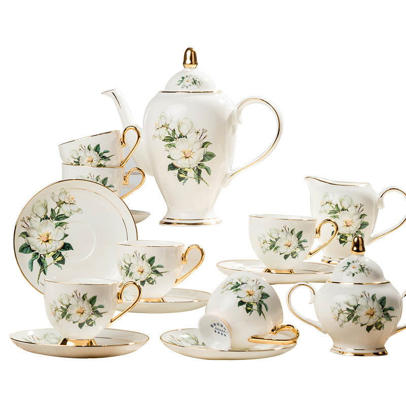 Ceramic Bone China Tea Cup Plate Phnom Penh Gold Coffee Cup - Walfos® Kitchenware