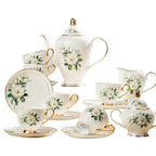 Ceramic Bone China Tea Cup Plate Phnom Penh Gold Coffee Cup - Walfos® Kitchenware