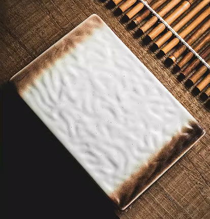 Ceramic Flat Plate Rectangular Sushi Plate Japanese Style - Walfos® Kitchenware