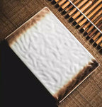 Ceramic Flat Plate Rectangular Sushi Plate Japanese Style - Walfos® Kitchenware