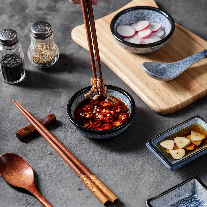 Ceramic Japanese Sauce Dipping Seasoning Dish Creative Household Restaurant Supplies - Walfos® Kitchenware