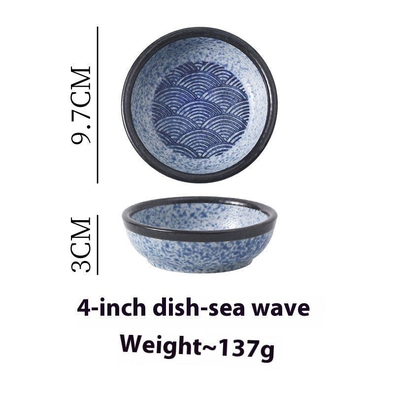 Ceramic Japanese Sauce Dipping Seasoning Dish Creative Household Restaurant Supplies - Walfos® Kitchenware