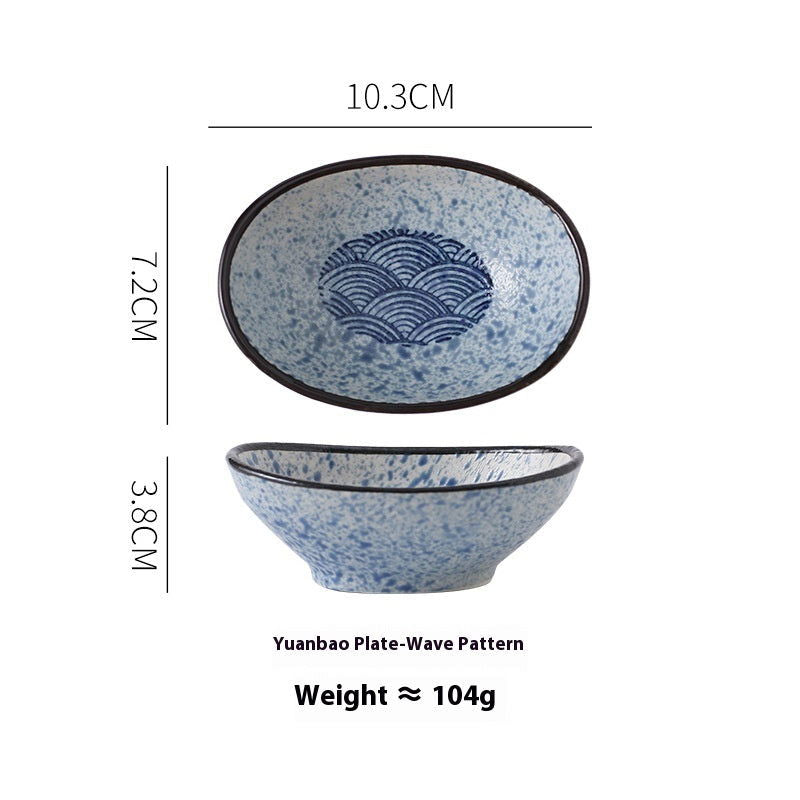 Ceramic Japanese Sauce Dipping Seasoning Dish Creative Household Restaurant Supplies - Walfos® Kitchenware